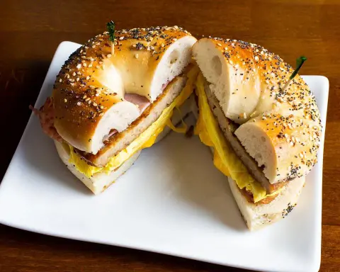 Stuffed bagel sandwich